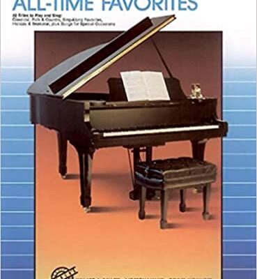 خرید و دانلود نسخه کامل کتاب Alfred’s Basic Adult Piano Course All-Time Favorites, Bk 1: 52 Titles to Play and Sing –  +  Pdf