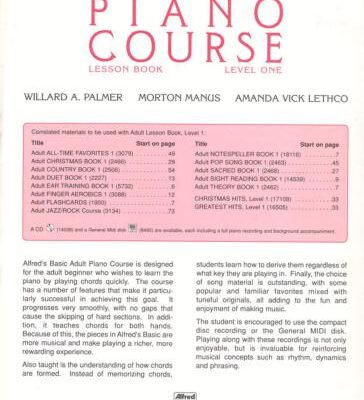 خرید و دانلود نسخه کامل کتاب Alfred’s Basic Adult Piano Course Lesson Book, Level 1 by Willard A. Palmer