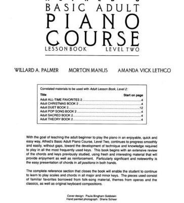 خرید و دانلود نسخه کامل کتاب Alfred’s Basic Adult Piano Course Lesson Book, Level 2 by Manus Morton