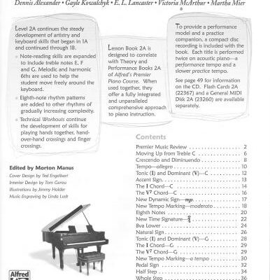 خرید و دانلود نسخه کامل کتاب Alfred’s Premier Piano Course. Lesson 2A