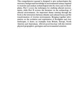 خرید و دانلود نسخه کامل کتاب Alluvial Geoarchaeology: Floodplain Archaeology and Environmental Change (Cambridge Manuals in Archaeology)