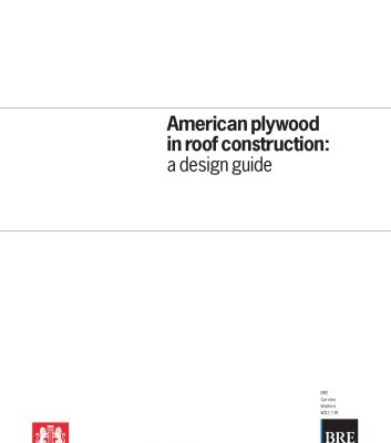 خرید و دانلود نسخه کامل کتاب American Plywood in Roof Construction: A Design Guide (BRE Report)