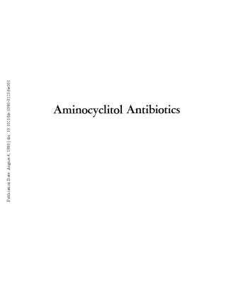 خرید و دانلود نسخه کامل کتاب Aminocyclitol Antibiotics