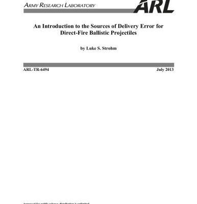 خرید و دانلود نسخه کامل کتاب An introduction to the sources of delivery error for direct-fire ballistic projectiles