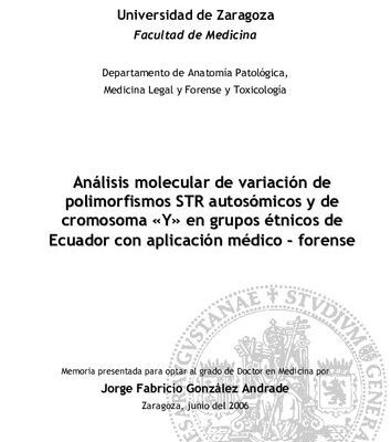 خرید و دانلود نسخه کامل کتاب Análisis molecular de variación de polimorfismos STR autosómicos y de cromosomas “Y” en grupos étnicos de Ecuador con aplicación médico-forense