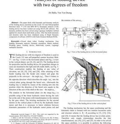 خرید و دانلود نسخه کامل کتاب Analysis of feeding device with two degrees of freedom