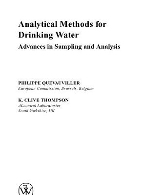 خرید و دانلود نسخه کامل کتاب Analytical Methods for Drinking Water: Advances in Sampling and Analysis (Water Quality Measurements)