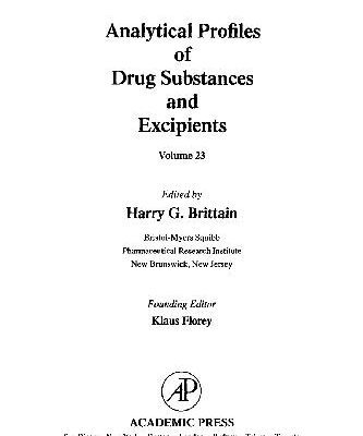 خرید و دانلود نسخه کامل کتاب Analytical Profiles of Drug Substances, Excipients, and Related Methodology