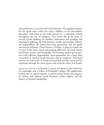 خرید و دانلود نسخه کامل کتاب Ancestral Fault in Ancient Greece