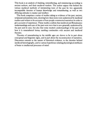خرید و دانلود نسخه کامل کتاب Ancient and Medieval Memories: Studies in the Reconstruction of the Past