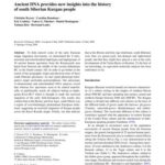 خرید و دانلود نسخه کامل کتاب Ancient DNA provides new insights into the history of south Siberian Kurgan people