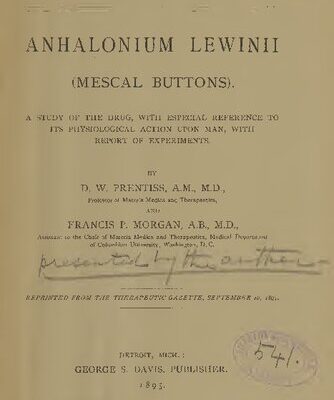 خرید و دانلود نسخه کامل کتاب Anhalonium Lewinii (Mescal Buttons, Peyote)