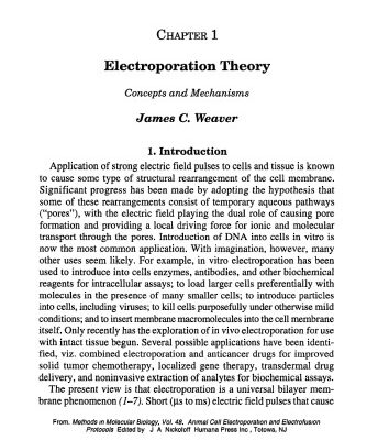 خرید و دانلود نسخه کامل کتاب Animal Cell Electroporation and Electrofusion Protocols