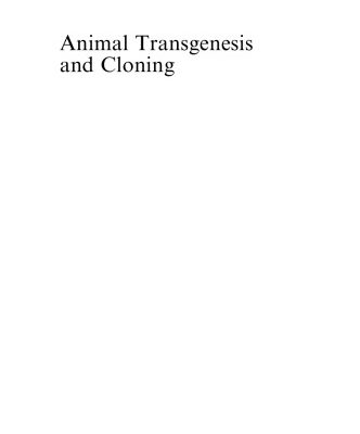 خرید و دانلود نسخه کامل کتاب Animal Transgenesis and Cloning