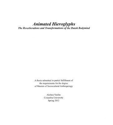 خرید و دانلود نسخه کامل کتاب Animated Hieroglyphs : The Reverberations and Transformations of the Butoh Bodymind