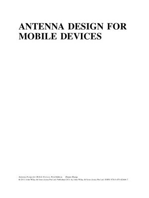 خرید و دانلود نسخه کامل کتاب Antenna Design for Mobile Devices