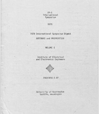 خرید و دانلود نسخه کامل کتاب Antennas and Propagation 1979. Volume 1