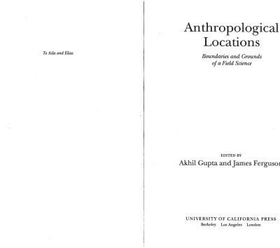 خرید و دانلود نسخه کامل کتاب Anthropological Locations: Boundaries and Grounds of a Field Science