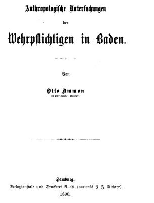 خرید و دانلود نسخه کامل کتاب Anthropologische Untersuchungen der Wehrpflichtigen in Baden