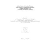 خرید و دانلود نسخه کامل کتاب Antiker Mythos und moderne Literatur: Zum Problem von Tradition und Innovation im Werk von Christa Wolf (Kassandra und Medea. Stimmen)