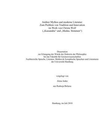 خرید و دانلود نسخه کامل کتاب Antiker Mythos und moderne Literatur: Zum Problem von Tradition und Innovation im Werk von Christa Wolf (Kassandra und Medea. Stimmen)