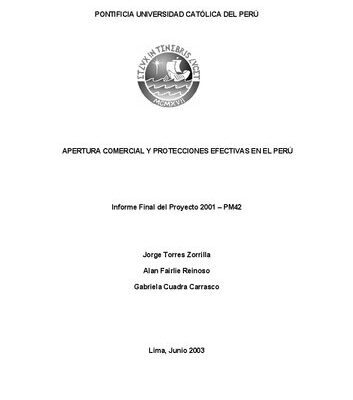 خرید و دانلود نسخه کامل کتاب Apertura comercial y protecciones efectivas en el Perú