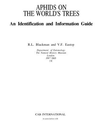 خرید و دانلود نسخه کامل کتاب Aphids on the World’s Trees: An Identification and Information Guide