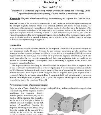 خرید و دانلود نسخه کامل کتاب Application of Rare Earth Permanent Magnet on Magnetic Abrasive Machining