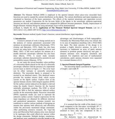 خرید و دانلود نسخه کامل کتاب Application of The Moment Method in The Spectral Domain