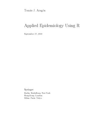 خرید و دانلود نسخه کامل کتاب Applied Epidemiology Using R