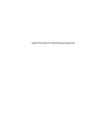 خرید و دانلود نسخه کامل کتاب Applied Metrology for Manufacturing Engineering