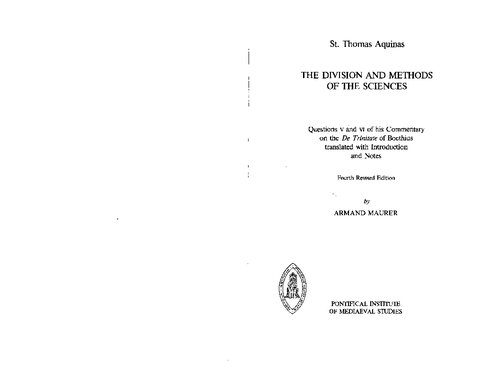 خرید و دانلود نسخه کامل کتاب Aquinas, The Division and Methods of the Sciences. Qq V & VI of Comm De Trinitate of Boethius_68df959cbb44b.jpeg خرید و دانلود نسخه کامل کتاب Aquinas, The Division and Methods of the Sciences. Qq V & VI of Comm De Trinitate of Boethius