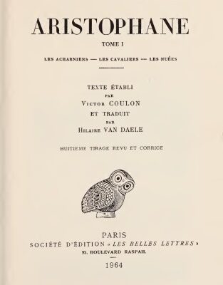 خرید و دانلود نسخه کامل کتاب Aristophane: Comédies. Tome I : Introduction – Les Acharniens – Les Cavaliers – Les Nuées