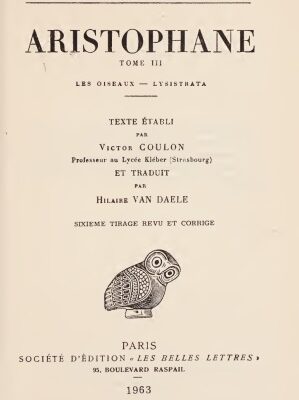 خرید و دانلود نسخه کامل کتاب Aristophane: Comédies. Tome III: Les Oiseaux – Lysistrata