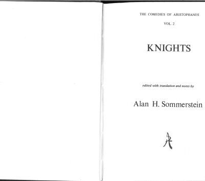 خرید و دانلود نسخه کامل کتاب Aristophanes’ Knights
