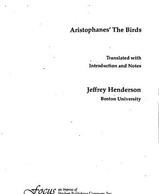 خرید و دانلود نسخه کامل کتاب Aristophanes: The Birds
