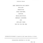 خرید و دانلود نسخه کامل کتاب Army ammunition data sheets for artillery ammunition guns, howitzers, mortars, recoilless rifles, grenade launchers and artillery fuzes