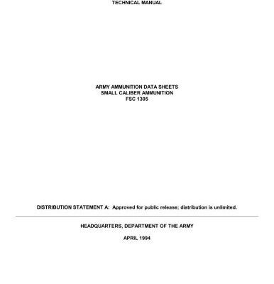 خرید و دانلود نسخه کامل کتاب Army ammunition data sheets for small caliber ammunition