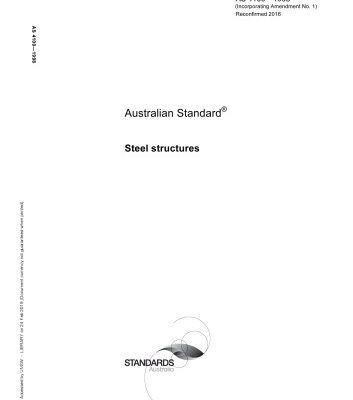 خرید و دانلود نسخه کامل کتاب AS 4100 -1998 (Australian Standard: Steel structures)
