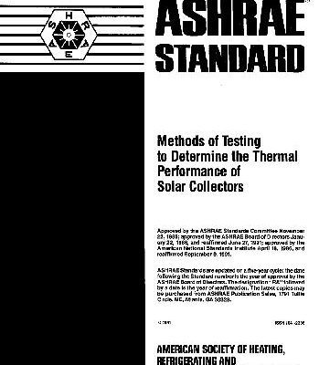 خرید و دانلود نسخه کامل کتاب ASHRAE Standard 93-1986 (RA 91) Methods of Testing to Determine the Thermal Performance of Solar Collectors