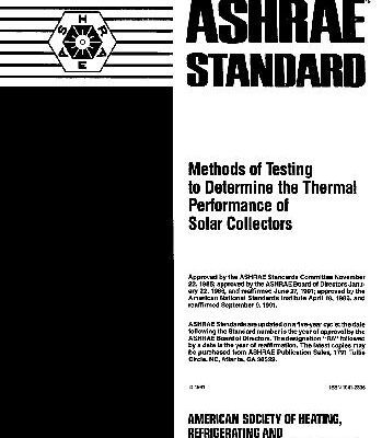 خرید و دانلود نسخه کامل کتاب Ashrae Standarts. Methods of testing to determine the termal performance Solar Collectors
