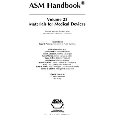 خرید و دانلود نسخه کامل کتاب ASM Metals HandBook Vol. 23 – Materials for Medical Devices