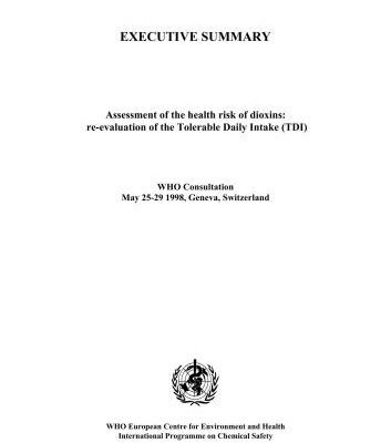 خرید و دانلود نسخه کامل کتاب Assessment of the health risk of dioxins: re-evaluation of the Tolerable Daily Intake (TDI)