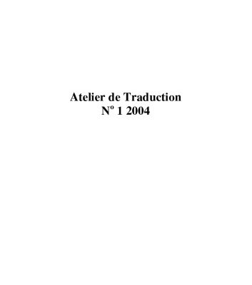خرید و دانلود نسخه کامل کتاب Atelier de traduction