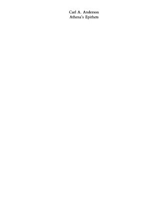 خرید و دانلود نسخه کامل کتاب Athena’s Epithets – Their Structural Significance in Plays of Aristophanes