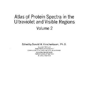خرید و دانلود نسخه کامل کتاب Atlas of Protein Spectra in the Ultraviolet and Visible Regions