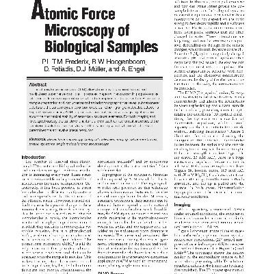 خرید و دانلود نسخه کامل کتاب Atomic Force Microscopy of Biological Samples