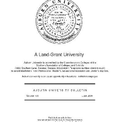خرید و دانلود نسخه کامل کتاب AUBURNUNI VERSITY BULLETIN. Volume 100. June 2005 A Land-Grant University