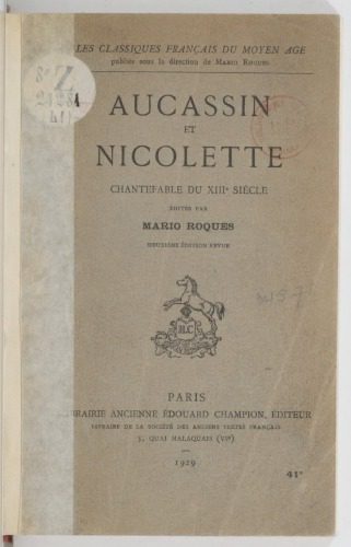 خرید و دانلود نسخه کامل کتاب Aucassin et Nicolette, chantefable du XIIIe siècle_68e1d581d585b.jpeg خرید و دانلود نسخه کامل کتاب Aucassin et Nicolette, chantefable du XIIIe siècle