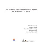 خرید و دانلود نسخه کامل کتاب Automatic Subgenre Classification of Heavy Metal Music